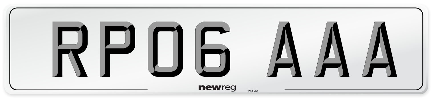 RP06 AAA Number Plate from New Reg